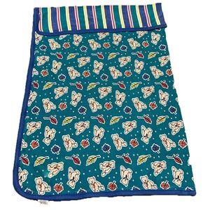 Rare Vintage 90's Gymboree Baby Blanket Sleeper Sack Teddy Bear Autumn Leaves‎